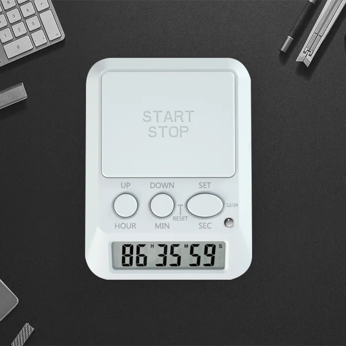 Creative electronic scale shape multifunctional kitchen cooking electronic digital countdown timer with clock date