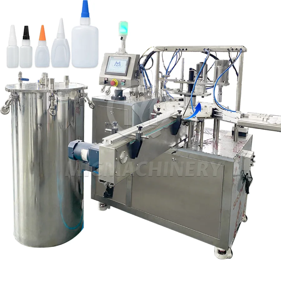 Automatic 100ml Bottle PVC 502 Super Glue Filling Capping Machine