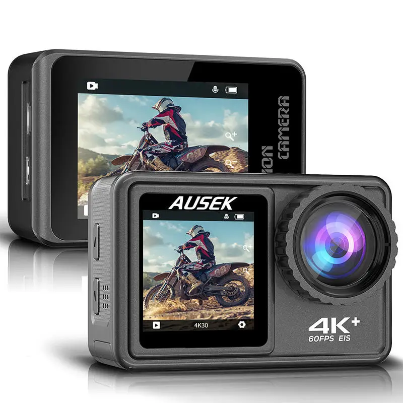 4K 60fps WiFi Спортивная камера Водонепроницаемая 30M Sport Dual Screen six фильтры action camera