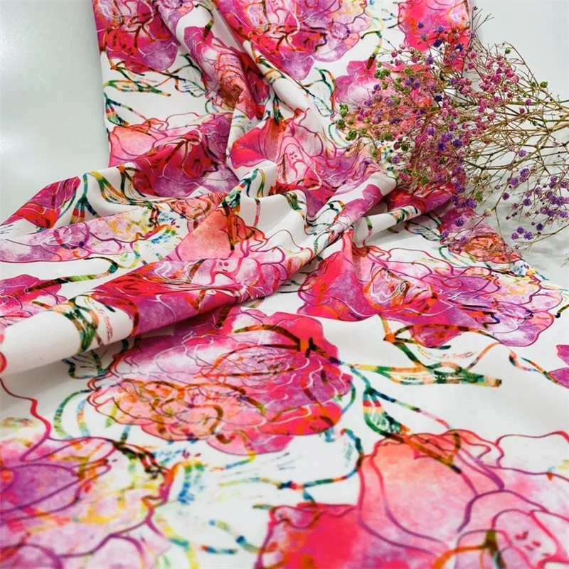 Custom design 4 way stretch printed  swim fabric, printed corset fabric