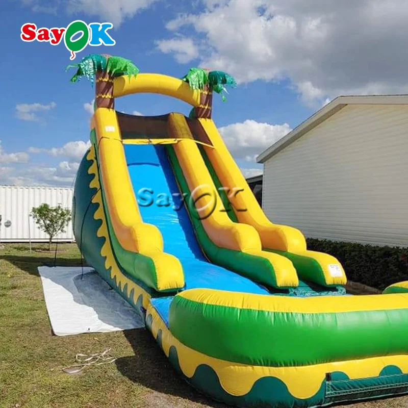 Large Portable Home PVC Water Slide For Kids Jumping Jungle Inflatable Slide