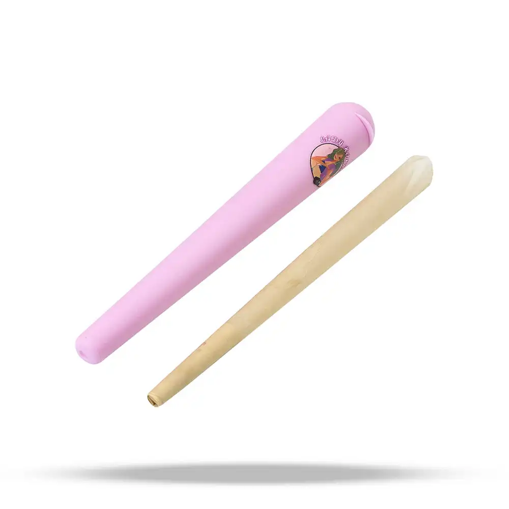 LADY HORNET King Size Cone 118mm Pink Plastic Tube Air tight SmellProof Pre Storage Container Roll Tube