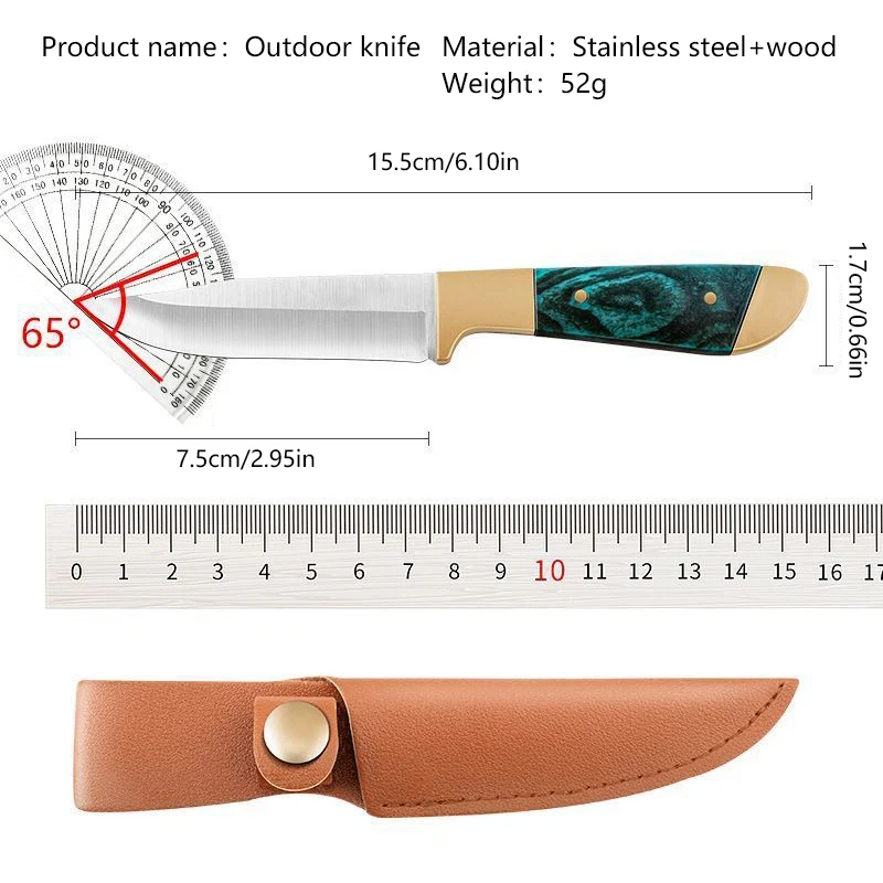 Stainless steel hand forged chopping knives kitchen sharp eating meat handlebar meat knife