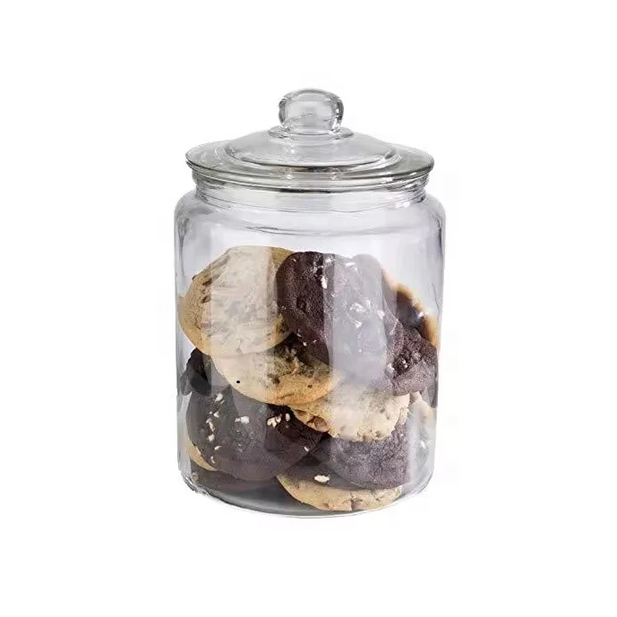 Heritage Hill Classic Design Glass Storage Jar with Cover for Food Storage