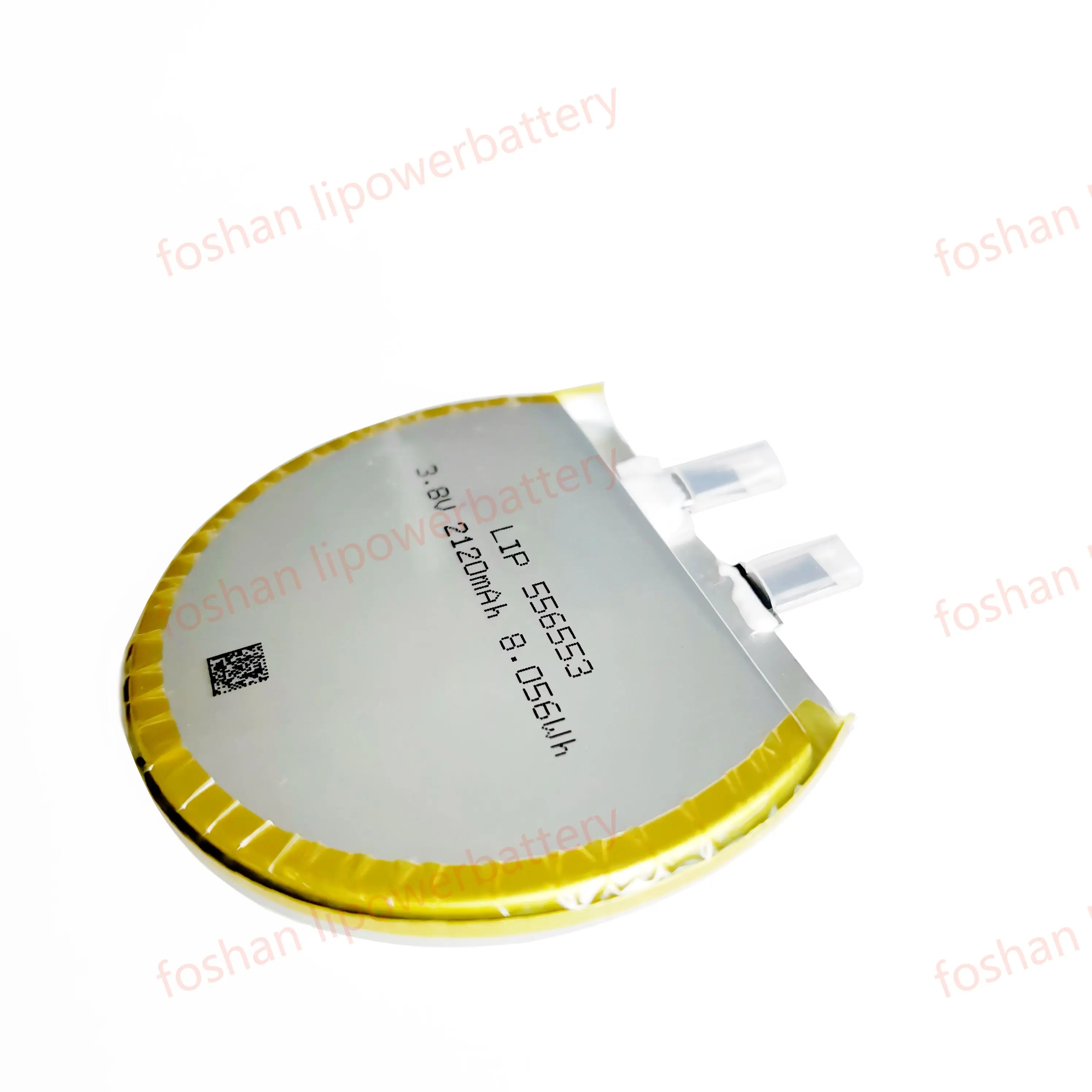 cylindrical battery round 556553 2120mah 2000mah rechargeable lipo battery 3.7v lithium ion batteries for power bank