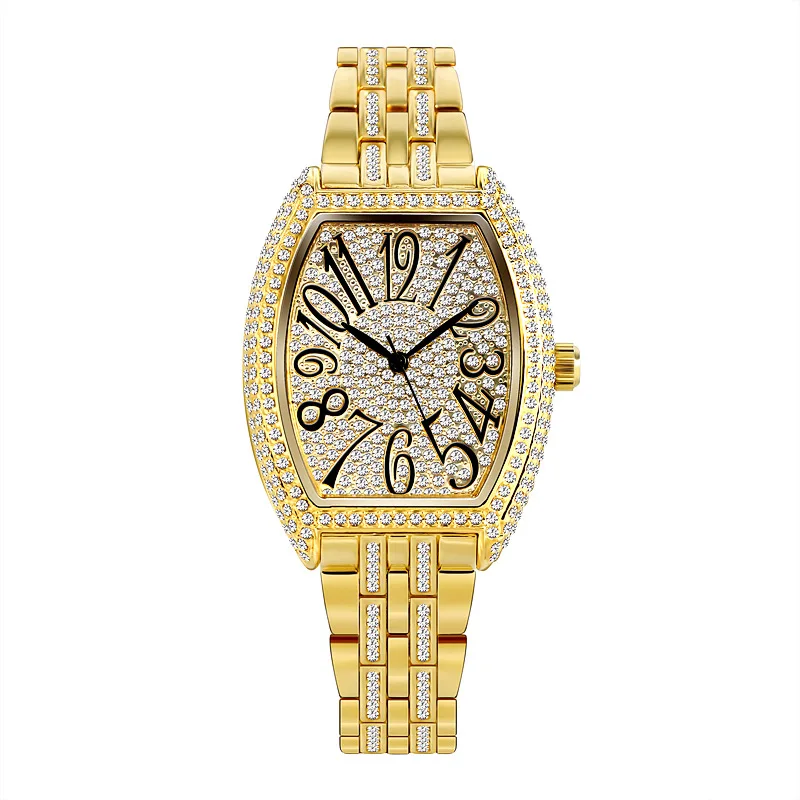 Neutral Sky Star watch Luxury diamond Sky Star watch Fashion trend ladies quartz watch wine barrel Yellow Gold/white gold