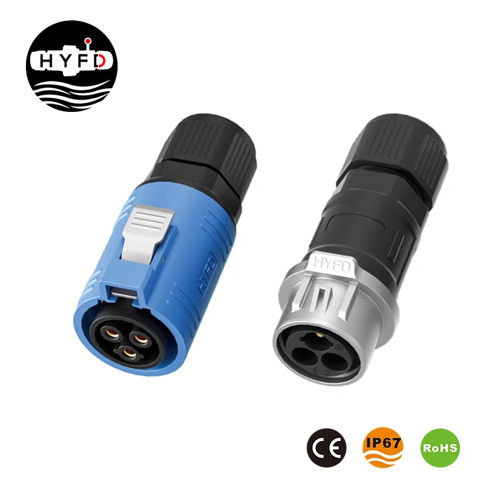 HK series bayonet lock waterproof male female connector IP67 strong sealing waterproof design