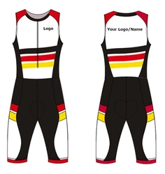 Custom-Designed Sleeveless Triathlon Wetsuit Bicycle Club Bike Team Cycling Triathlon Clothing Skin tight suit Jersey Tri Suit
