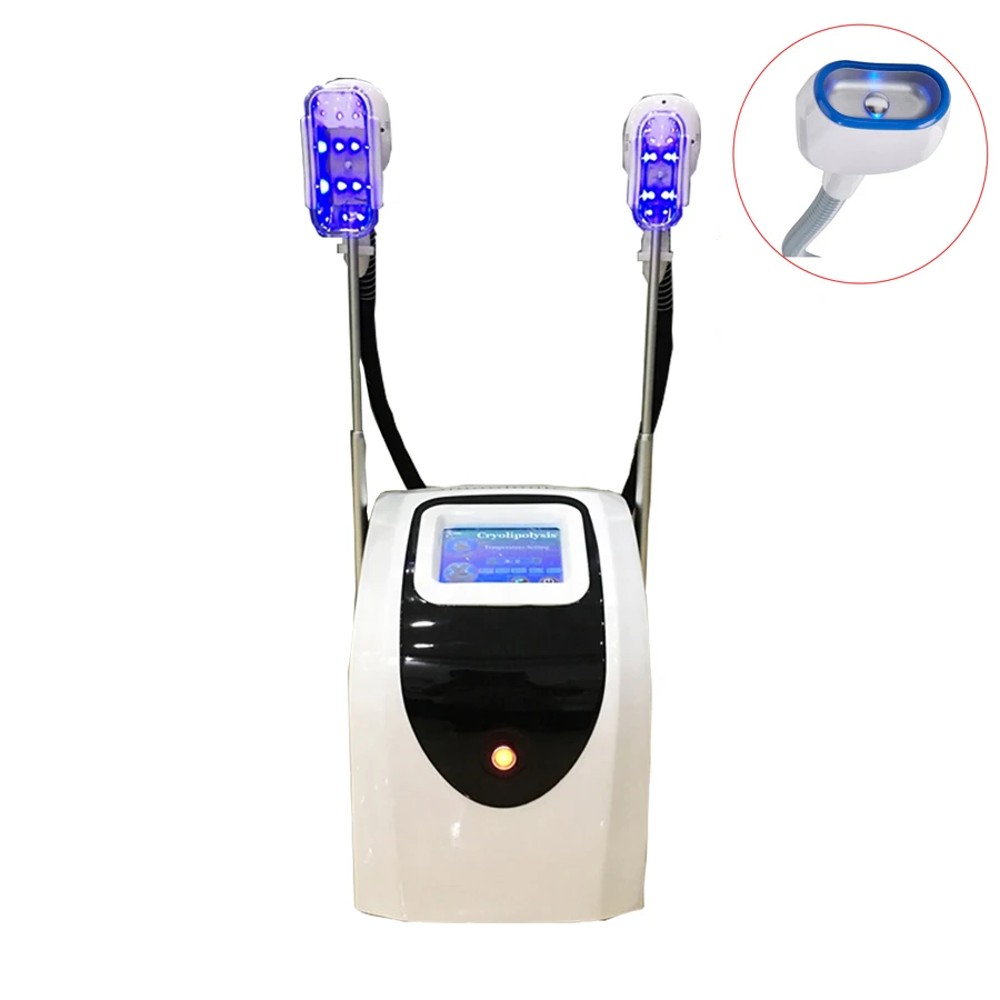 Non invasive and safe portable cryolipolysis fat freezing machine two handles for home cellulte removal and skin tightening