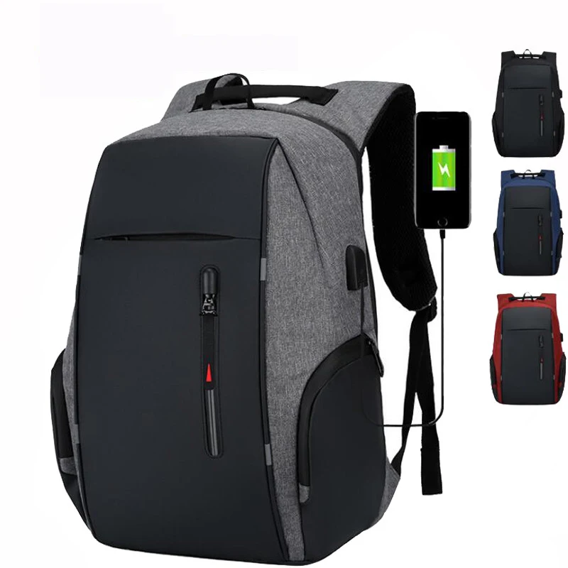 Custom 15.6 Inch Laptop Men Backpack Custom Nylon Travel Male Laptop Backpacks Usb Charge School Backpack Waterproof Bag for