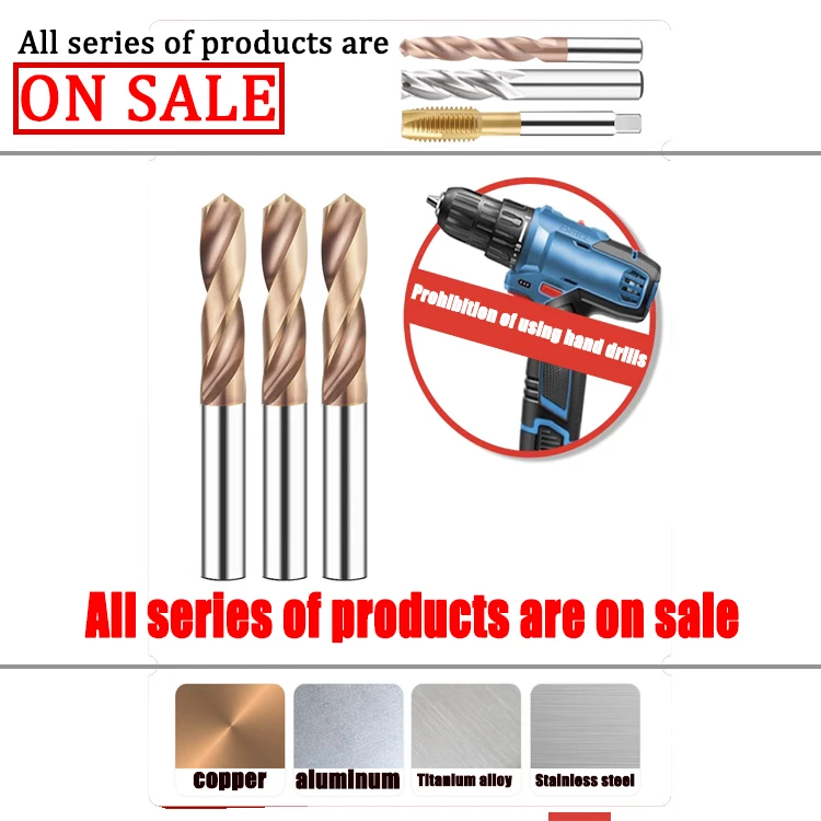 Integral Tungsten Carbide Twist Drill Bits For CNC Lathe Machine Cutter For Steel Straight Shank Spiral Drill CNC Tools