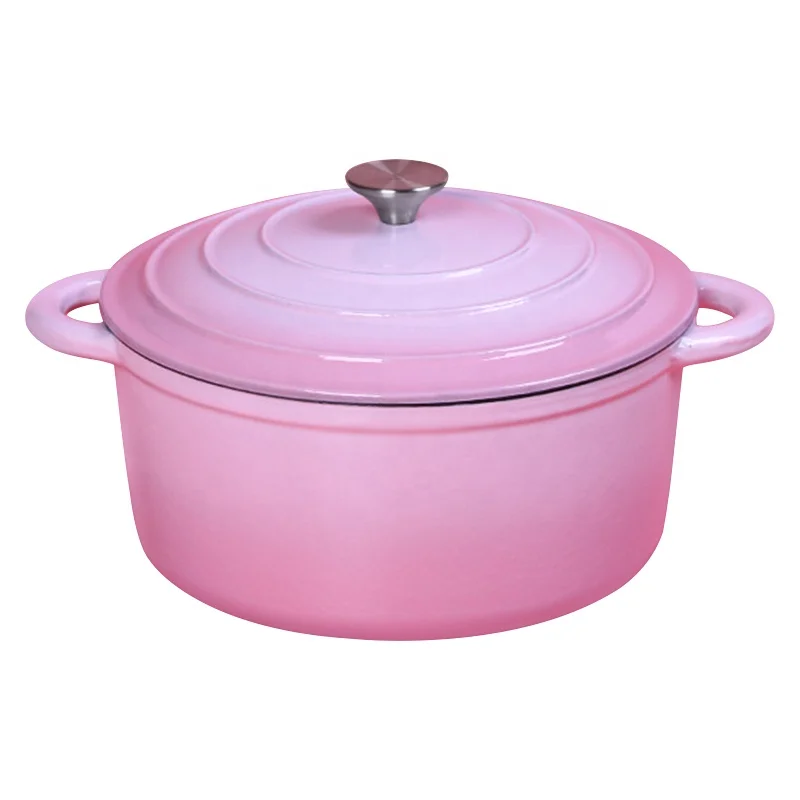 Pre-seasoned Non stick Cast Iron Enamel Cooking Pots Casserole Enamel Coating Kitchen Cookware Dutch Oven