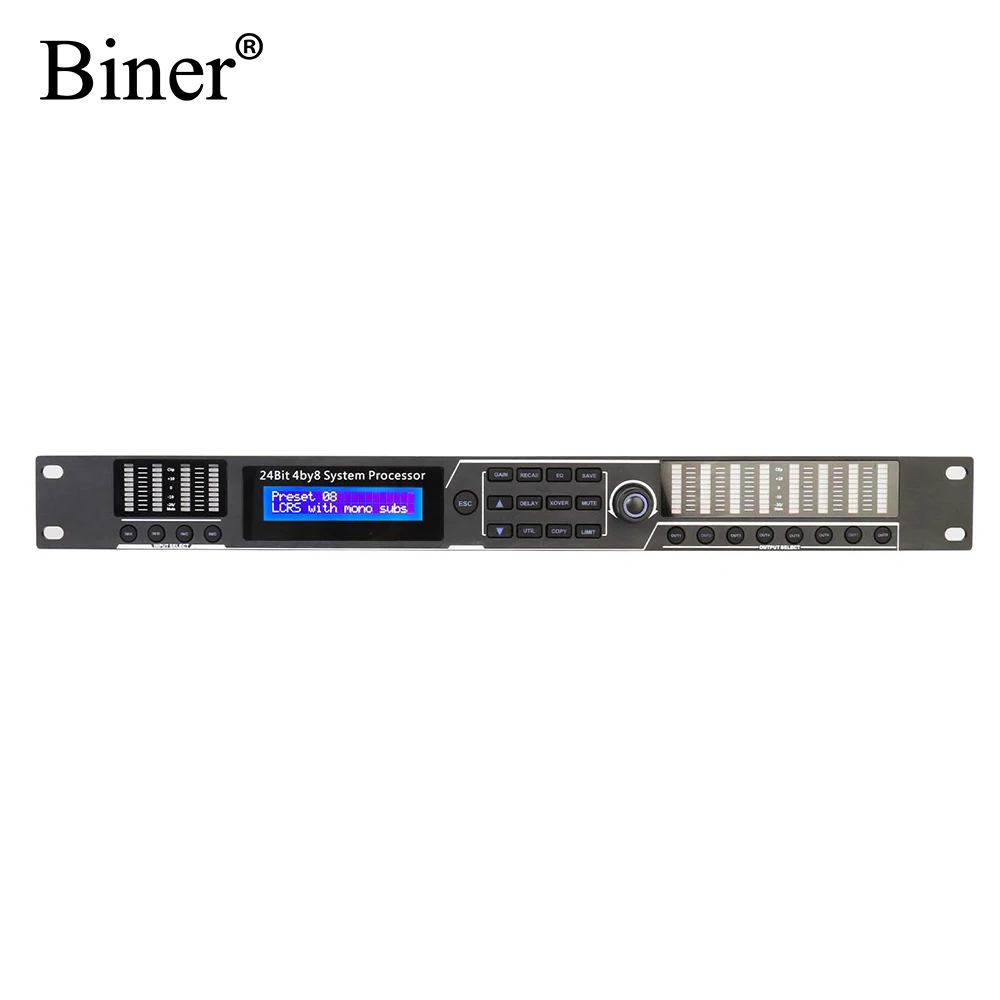 Цифровой аудиопроцессор Biner 4 8 2 In/6 Out предварительный эффектор для Домашнего Караоке выступления на сцене K
