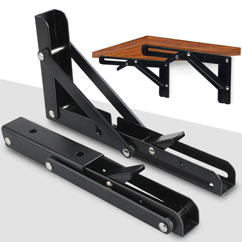 Heavy Duty L Shape Folding Shelf Brackets Shelf Supports 90 Degree Stainless Steel Shelf Wall Mount Folding Table Bracket