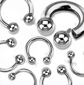 316L surgical steel unique indian nose ring 16g circular internal threaded barbell with