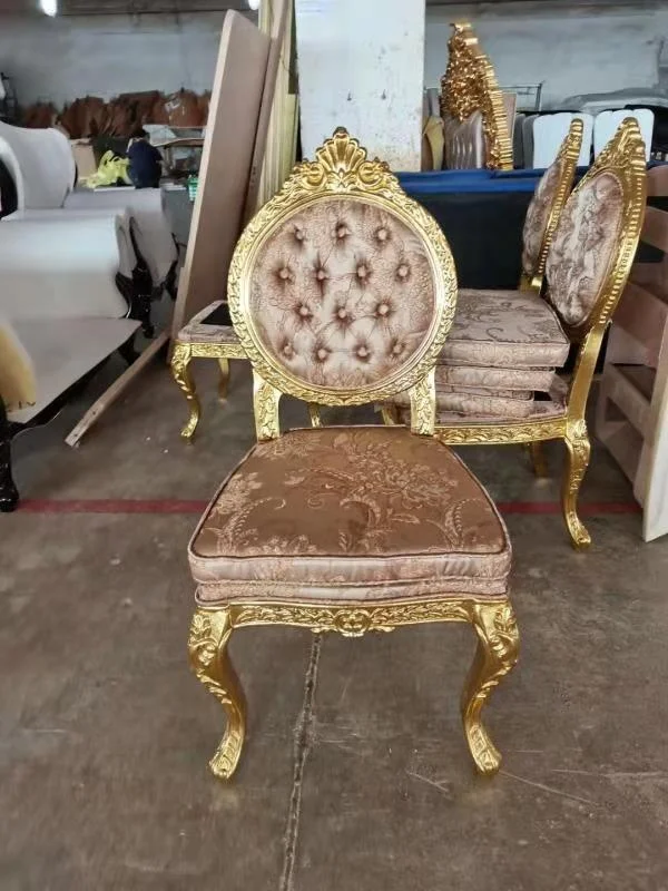 
European antique Italian classical wooden carved-flower dinning room set furniture royal dinning table and chairs 