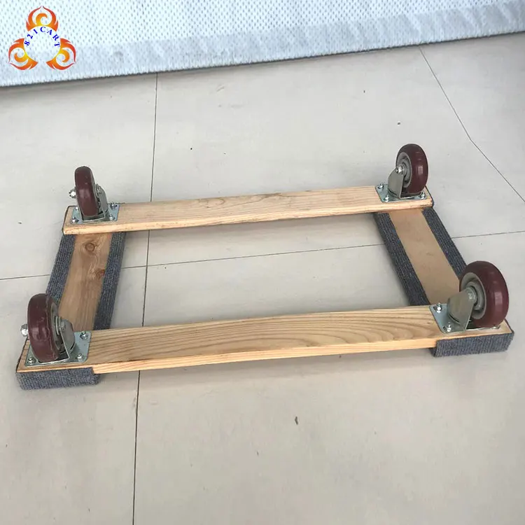 Wholesale Hard Wood Heavy Duty Big Size Platform Transport Tool Cart Dolly Mover Truck