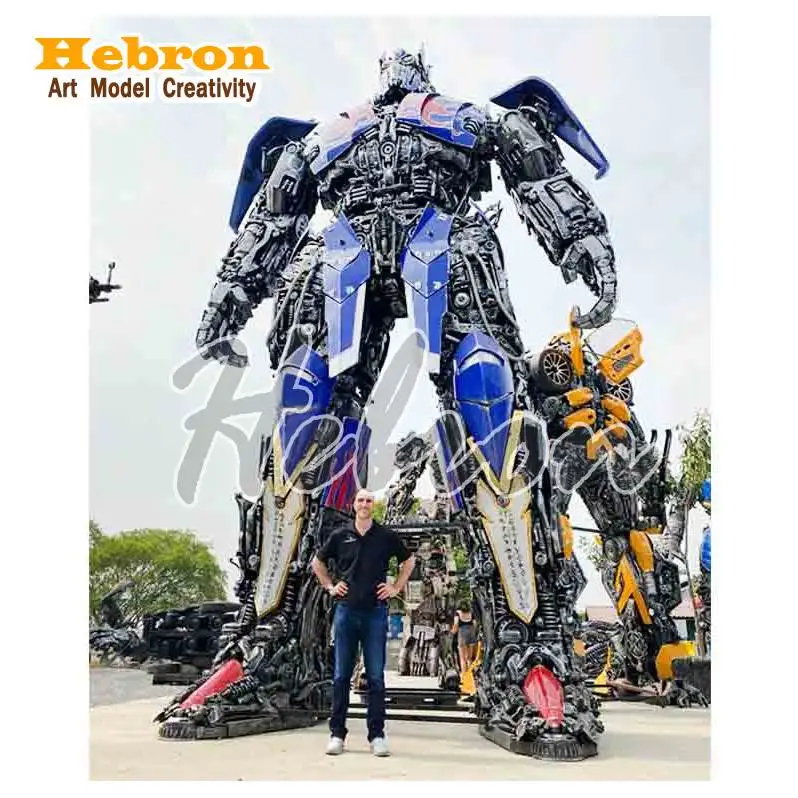 Large Outdoor Transformer Mode custom made sculpture robot metal welded sculptures