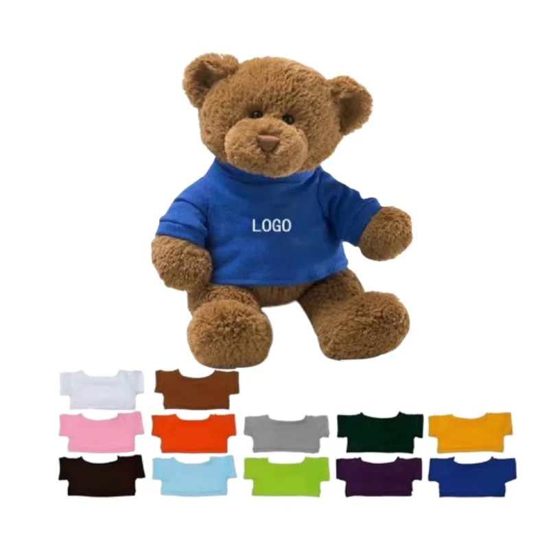 plush toys stuffed animal blank sublimation mini teddy bear t shirts wholesale custom teddy bear logo