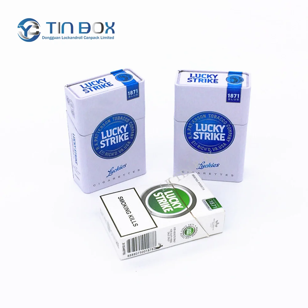 Custom Printed Design Metal Cigarette Box Packaging Vintage Cigarette Case With Gift Box For Smoke Cigars Tobacco