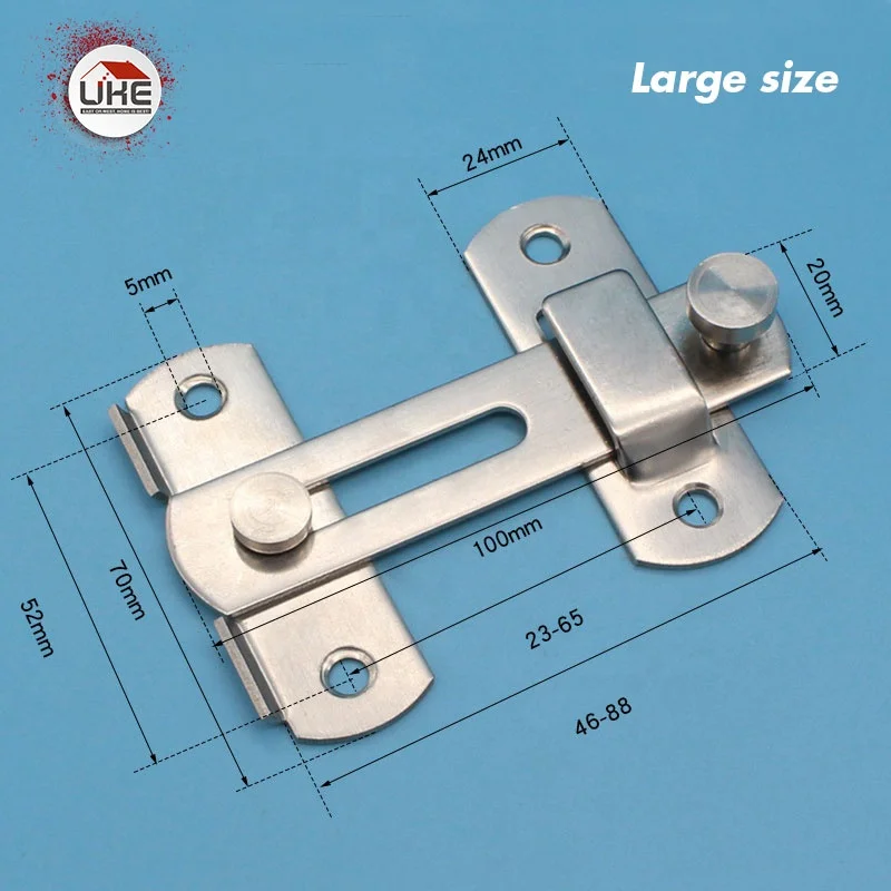 Gate Latch Lock For Door Stainless Steel Safety Flip Locks Screws Cabinet Closet Sliding Doors Furniture Accessories