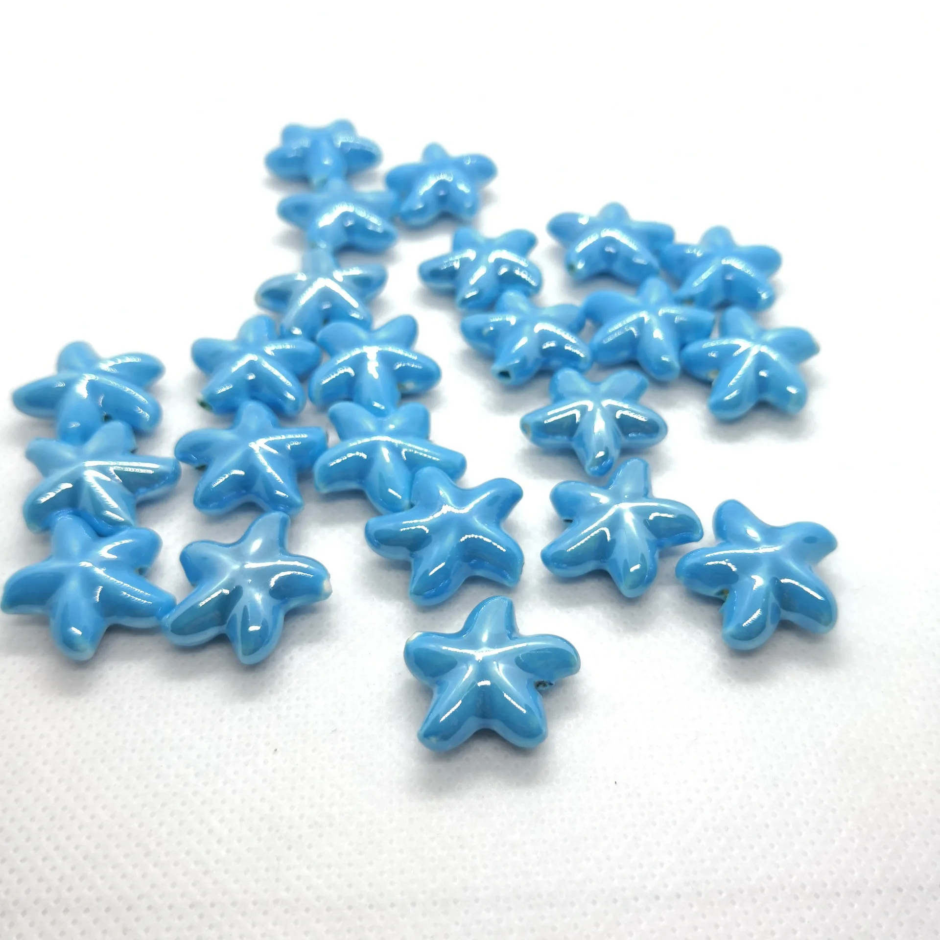 
Colorful starfish ceramic porcelain beads for diy jewelry making 