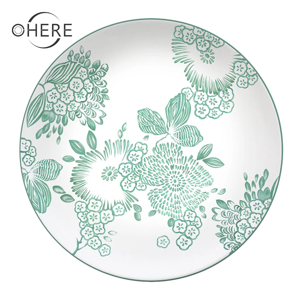 Классический дизайн тонкая костяная китайская тарелка устойчивая тарелка посуда роскошные свадебные вечерние тарелки зарядное устройство Оптовая продажа