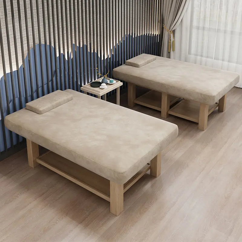 JOY new spa bed massage table solid wood enlarged massage bed physical therapy SPA beauty bed foot therapy sofa