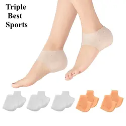 TBSSilicone Gel Shield Moisturizing Blister Foot Cracked Plantar Fasciitis Bone Spur Relief Pad Support Silicone Socks