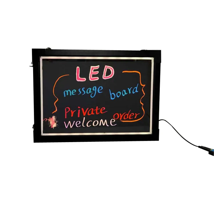 LED plug-in fluorescent electronic message flashing acrylic led writing board