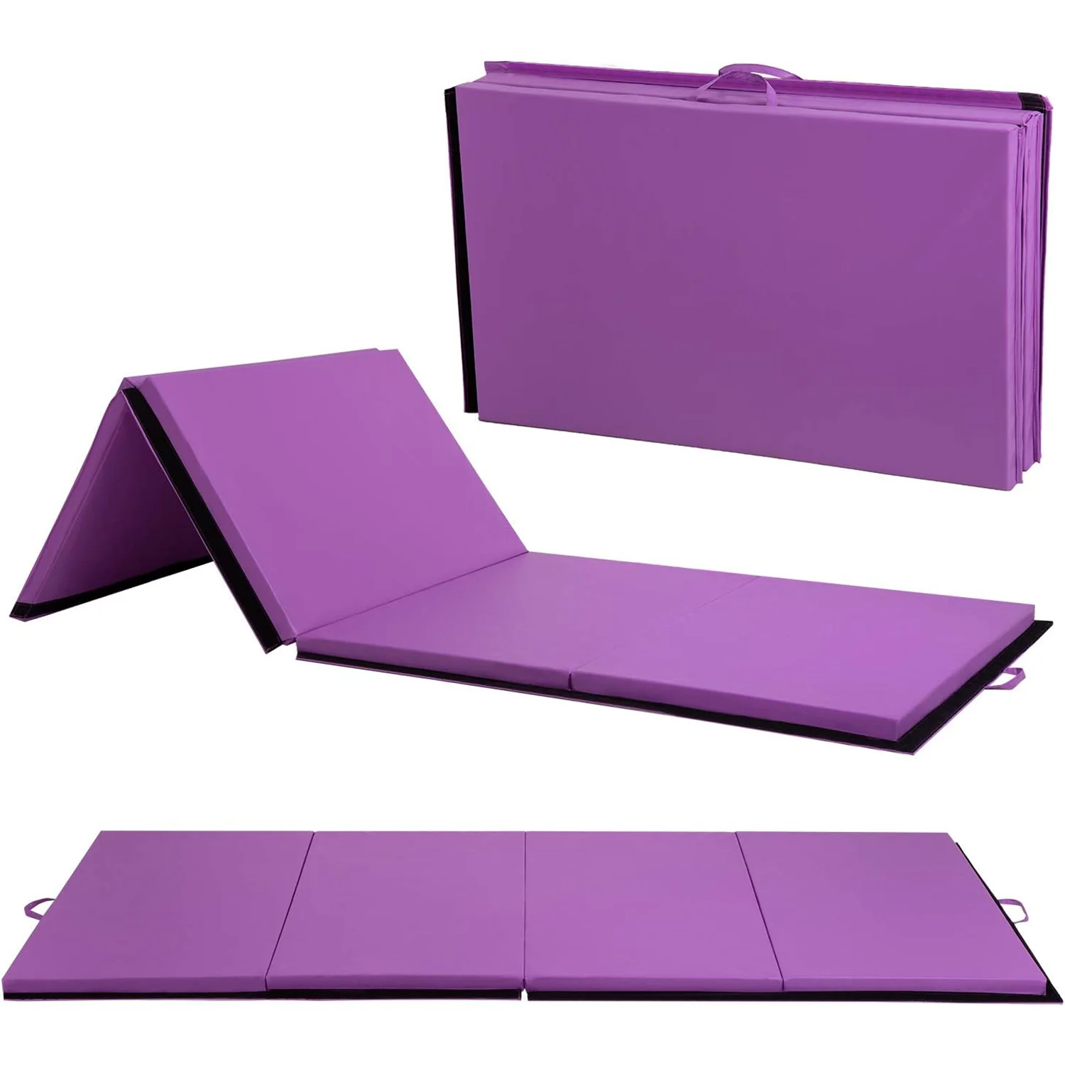 Aitop Exercise Equipment Pads  Folding Gymnastic Mat Gym Exercise Yoga Mat Folding Padded Beach Mat for Exercising