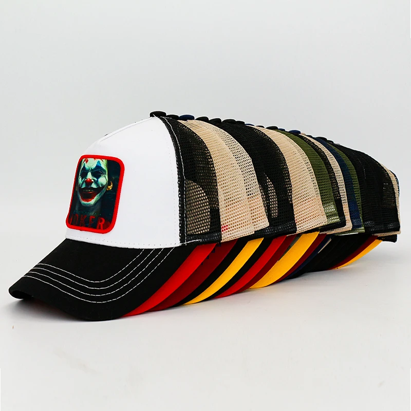 Wholesale fancy design Joker map trucker baseball cap fashion dad mesh patch sport baseball cap