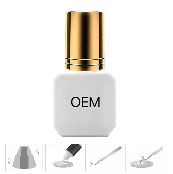 Custom logo Long Lasting 1 Sec Fast Dry Eyelash Extension Glue Waterproof Low Humidity Professional Lash extension Adhesive Glue