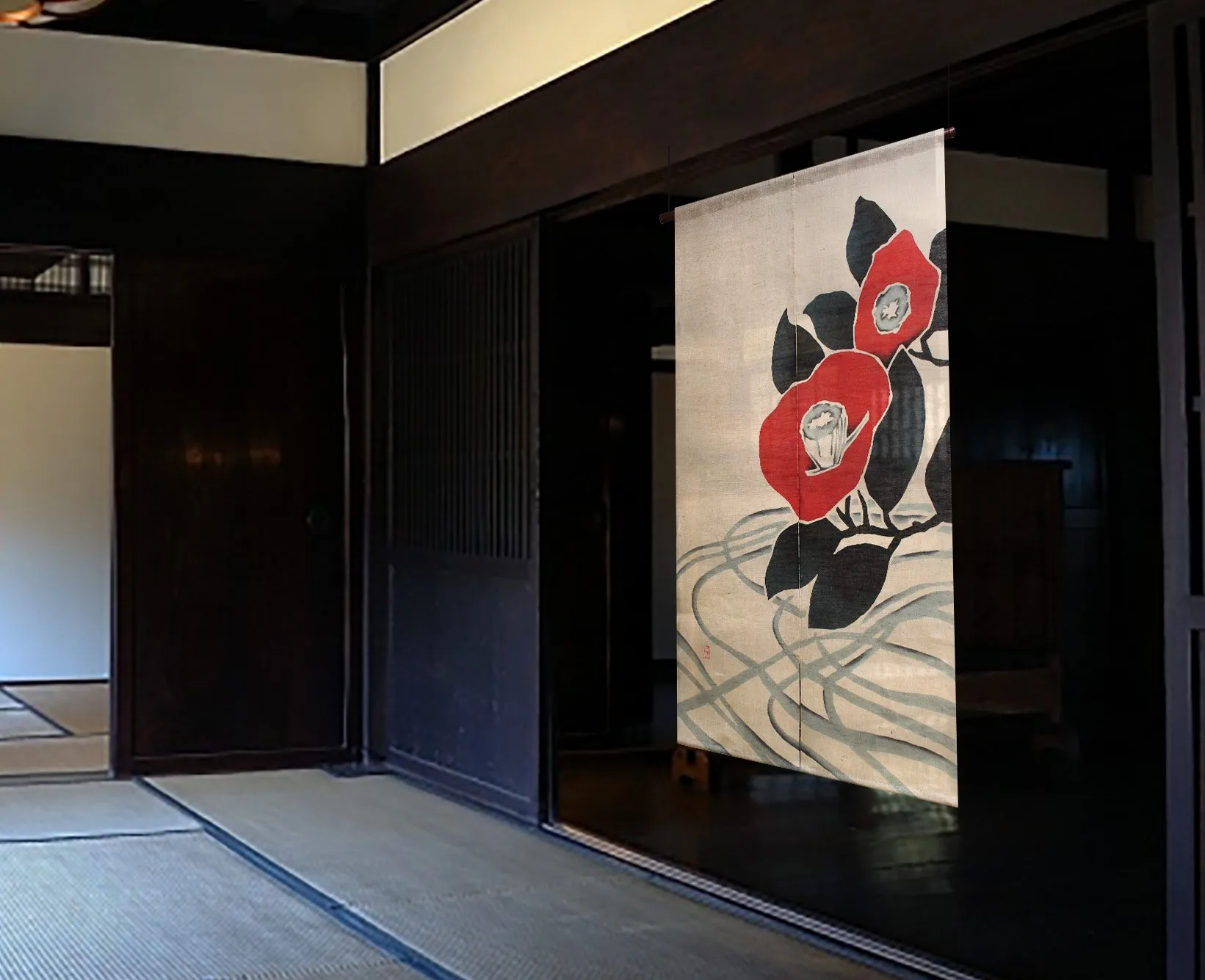 Natural materials Japanese linen fabric blackout curtain cloth