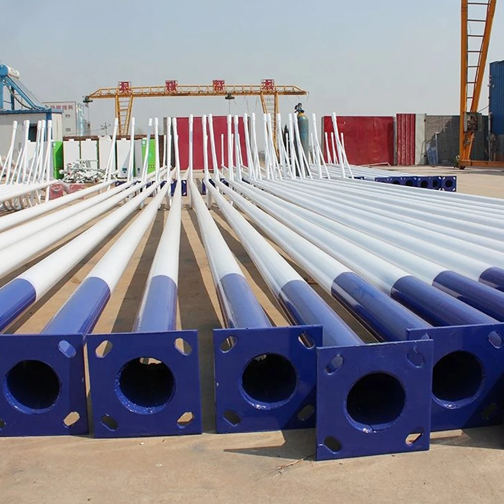 China Good manufacturer outdoor Anti-vibration and anti-wind street garden road flood lighting pole price//