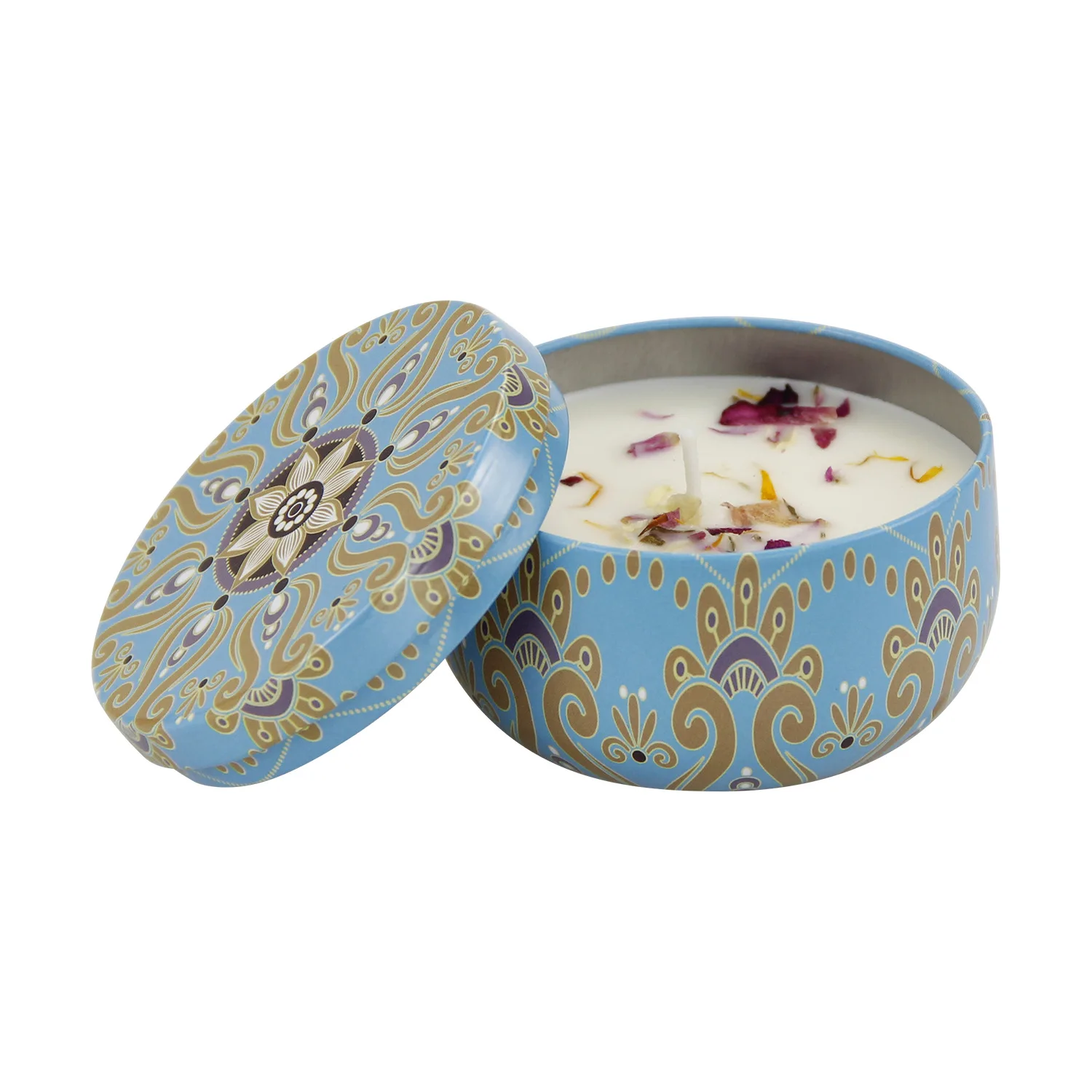 In stock dried flower candle scented set luxury luxury candles soy wax and fragrance for christmas gift for parents children