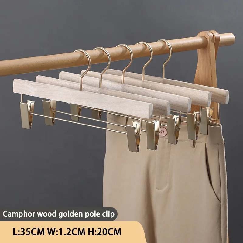 Wholesale natural Camphor wood adult suit coat trouser hanger non slip manufacturer hangers for cloths