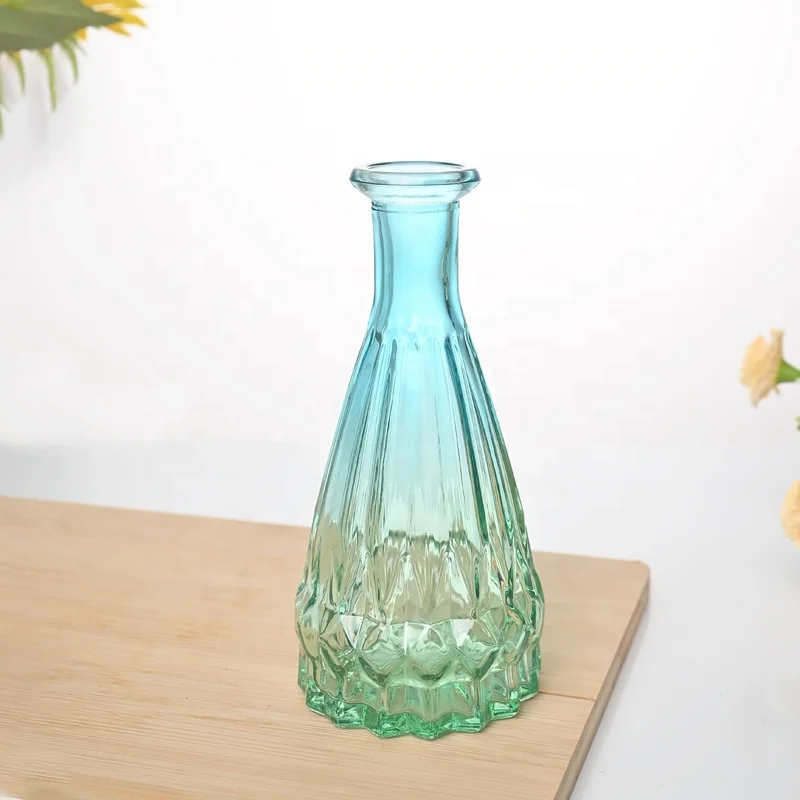 1 Flower Table Vase Colorful Home Decor Glass Flower Vase Bottle Bud Vase