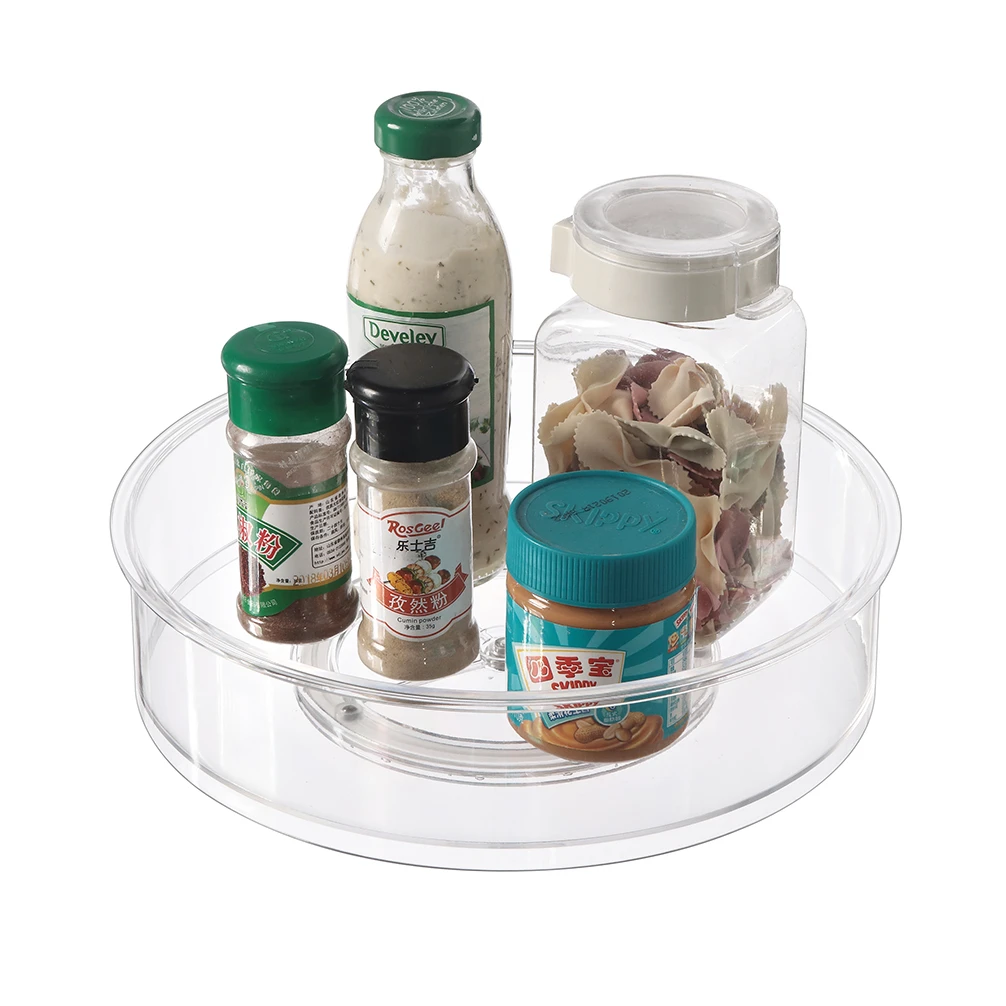 Multi-Function Spinning Lazy Susan Spice Jar Organizer Bathroom Kitchen Rotating Storage Tray