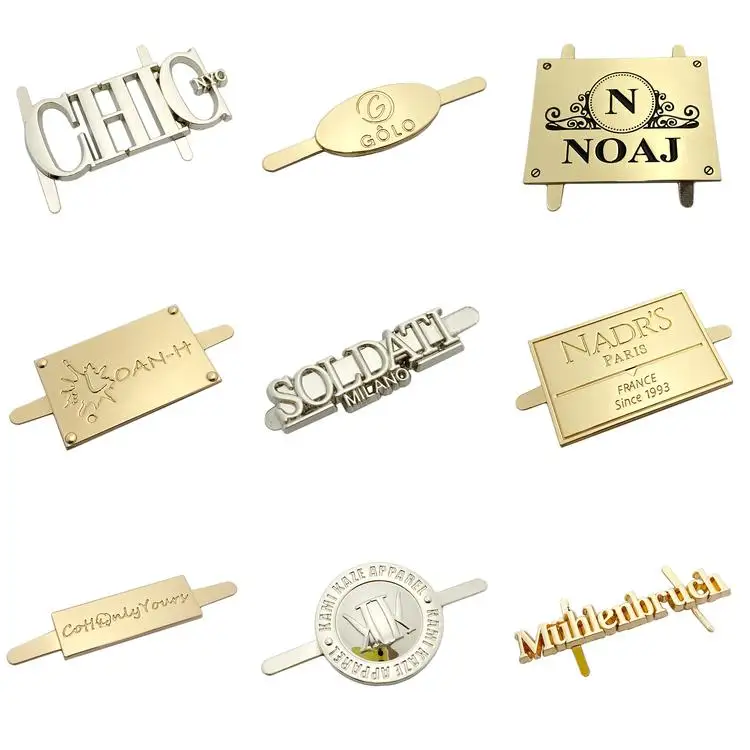 Custom Personalized Metal Label Engraved Brushed Brass Tag Nameplate Brass Plaque Name Plate