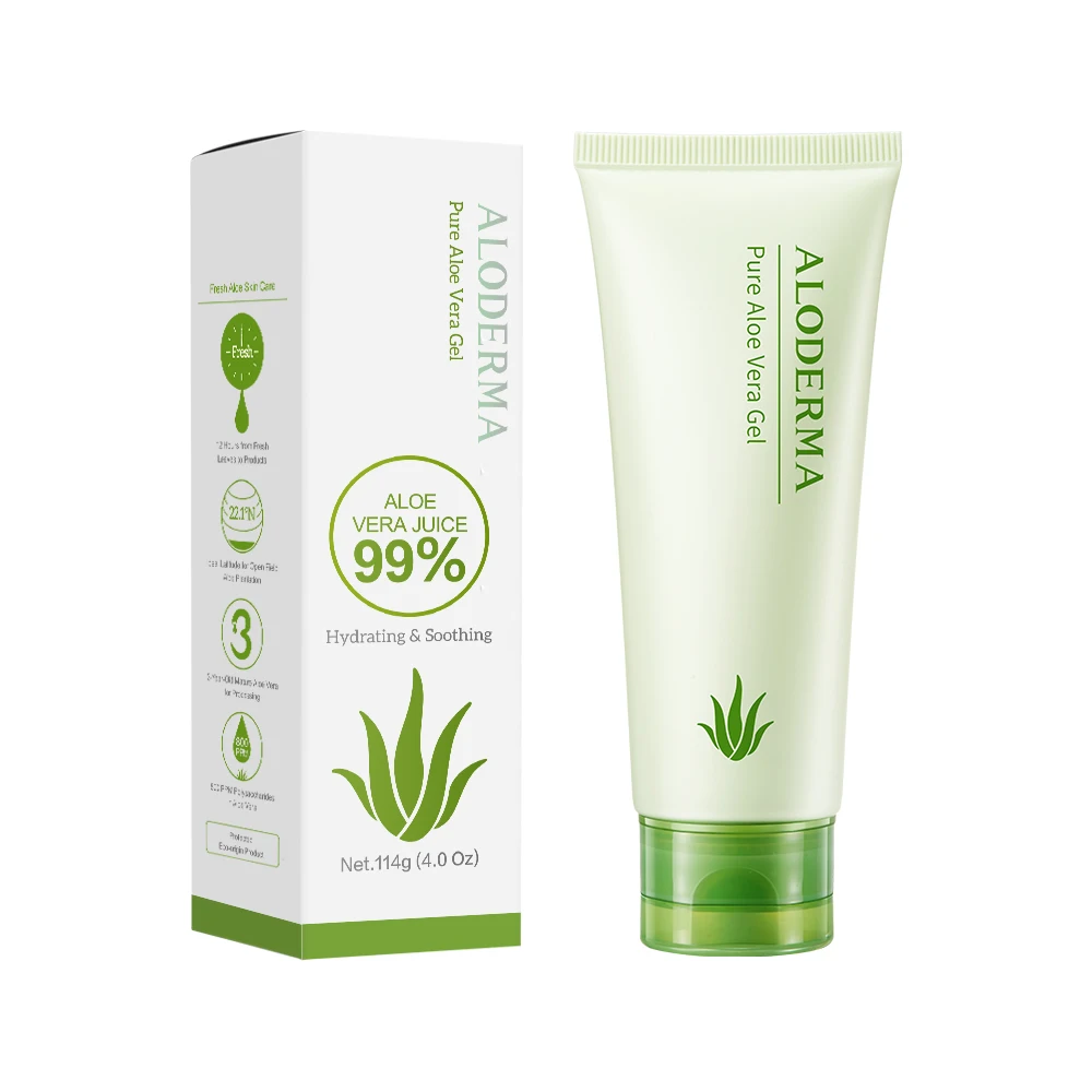 Natural 100% pure soothing aloe vera gel for face Hydrating, Moisturizing, Soothing, Acne Eliminating and Repairing