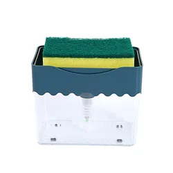 Cheap manual liquid soap dispenser  kitchen sponge holder and soap dispenser 2 in 1 sponge rack shelf soap detergent dispenser