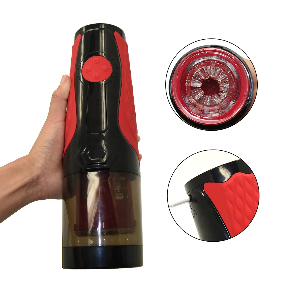 Hot Male Suck Vibration With Voice Masturbator Vibration Masturbation Cup Flashlight Shape Man Adult Sex Toy For Men