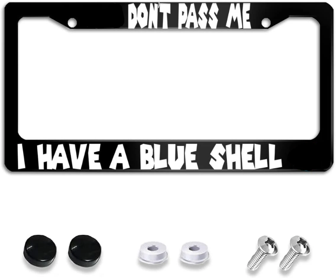 OEM High Quality Car Decoration Alloy Car Licenses Plate Covers Stainless Steel Holder With Screw Caps