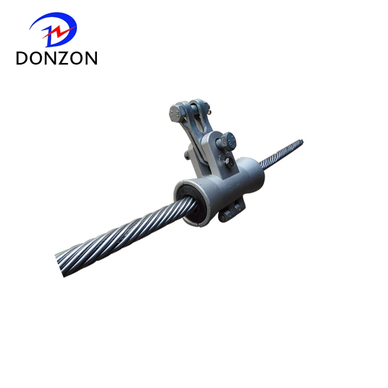 Overhead Line Fittings Aerial Cable Line Clamp Single or Double Points Helical Suspension Set For ADSS and OPGW cable