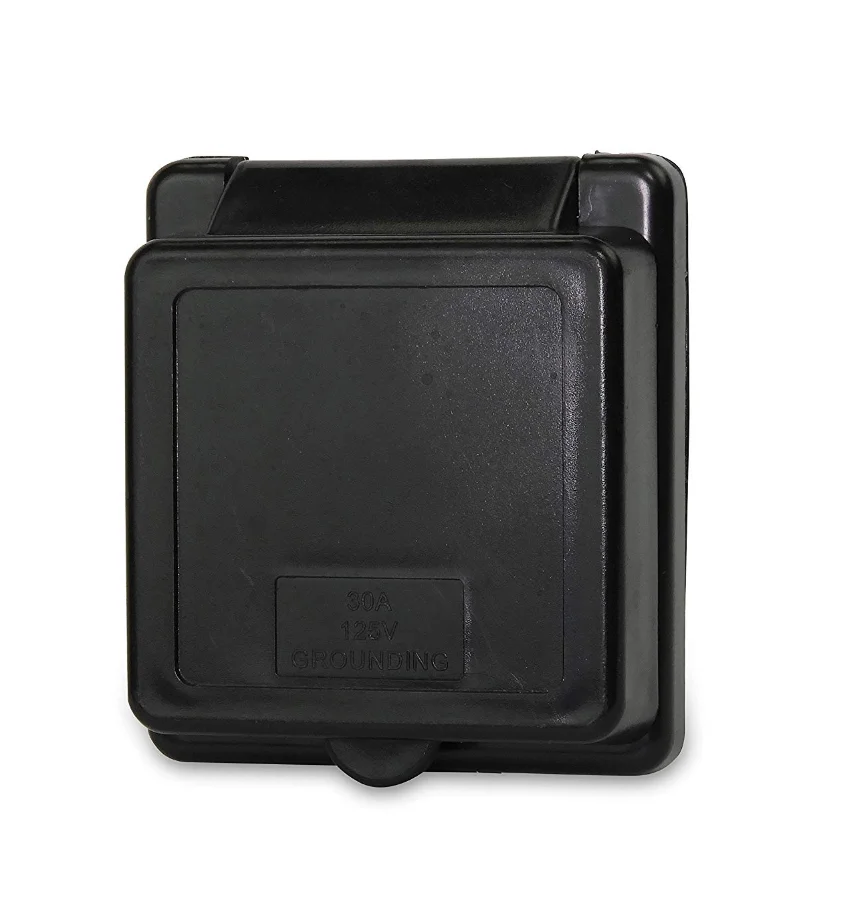 Ed04 RV Power 30 Amp RV Inlet Black Caravan Motorhome  Electrical Parts Accessories Twist Lock L5-30P Inlet Socket,ETL Approval