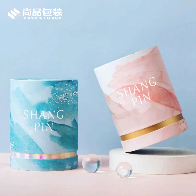 Luxury Design Eco Friendly Round 50ml Perfume Paper Cardboard Cosmetic Gift Packaging Box With EVA Insert