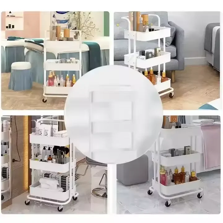 High Quality Multifunctional Carbon Steel Cart Salon Furniture for Beauty Salons and Barber Shops