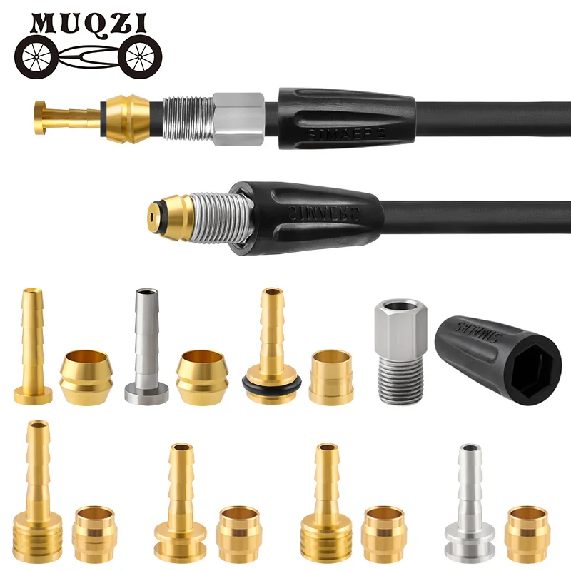 MUQZI Bicycle Disc Brake Hose Connector Insert BH59 BH90 MTB Oil Needles Hydraulic Disc Brake Oil Pipe Line Set