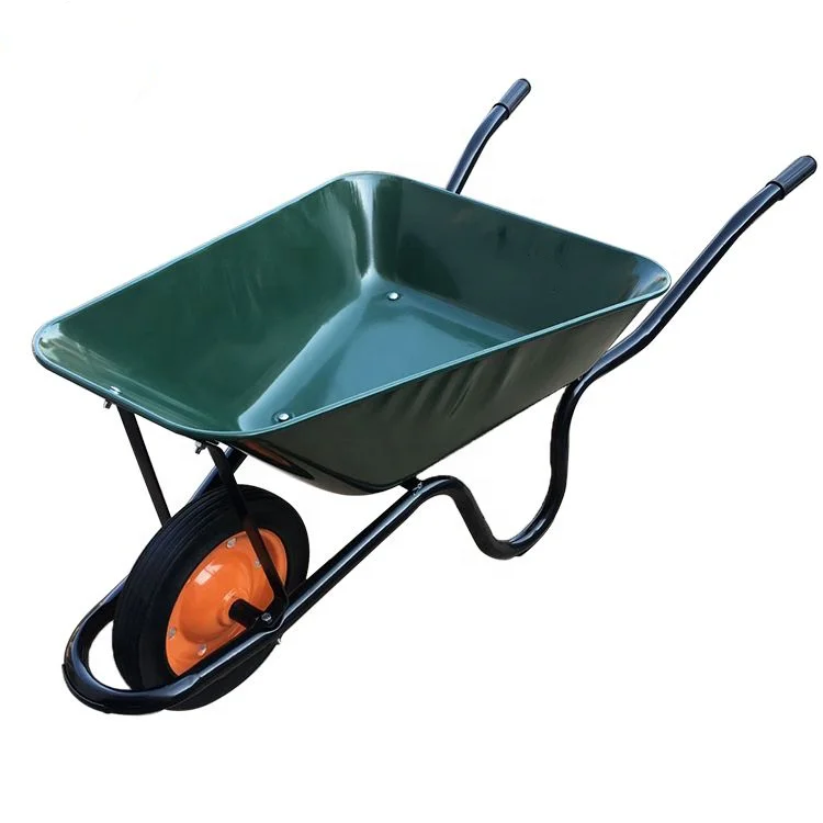 WB3800 75L Capacity  Wheelbarrow with Solid Wheel Kenya Metal OEM Customized Africa CBF Support Tray South